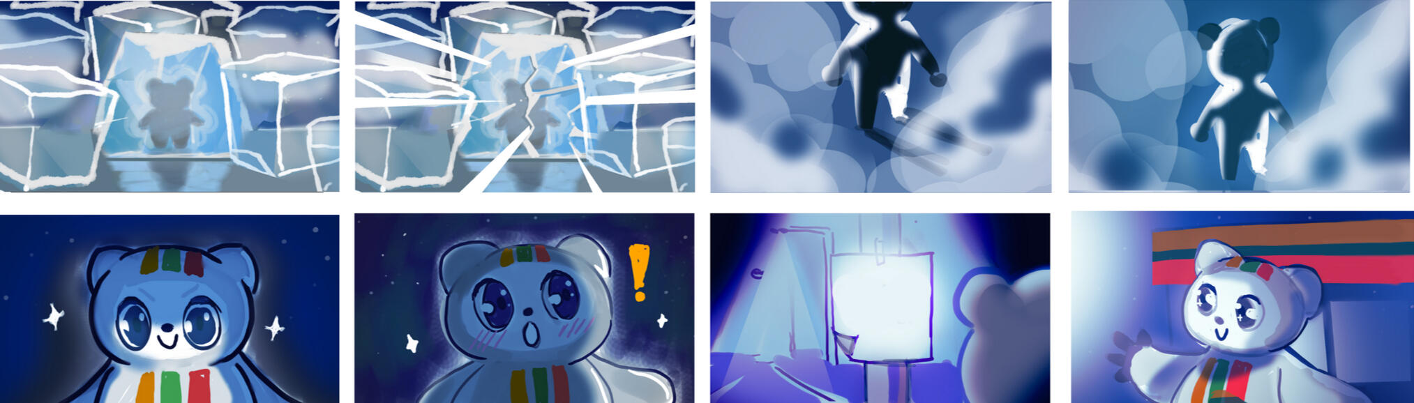 Storyboard for a 7/11 advertisement.